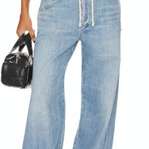 Citizens of Humanity "Brynn" Drawstring Jeans in Blue Lace
